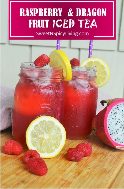 Friday Drink Day: Refreshing Orange & Cucumber Iced Tea Dragon Fruit Tea Recipe, Dragon Fruit Lemonade, Fruit Tea Recipes, Friday Drinks, Dragonfruit Recipes, Fruit Lemonade, Friday Drinking, Homemade Iced Tea, Iced Tea Drinks