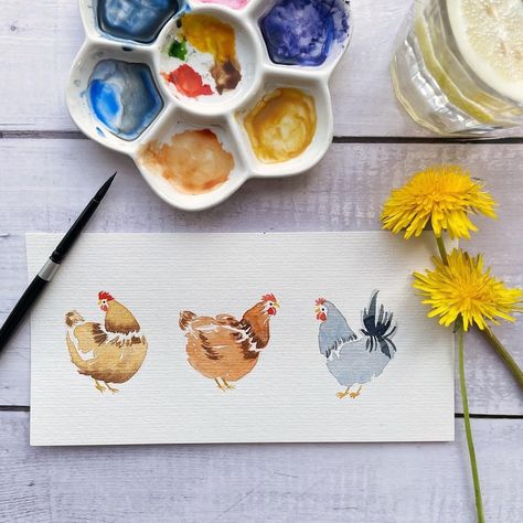 All Posts • Instagram Watercolor Chickens, Learn Watercolor Painting, Watercolor Blog, Learn Watercolor, Realistic Paintings, Watercolor Art Lessons, Easy Watercolor, Watercolor Inspiration, Watercolor Drawing