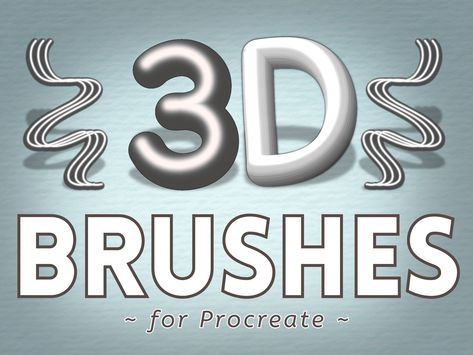 Download these free 3D Procreate brushes to create stunning lettering effects. Perfect for adding depth and texture to your lettering projects. #procreatebrushes #lettering . #3d_Procreate #Procreate_3d #Brush_Set_Procreate #Procreate_Lettering_Brushes 3d Procreate, Brush Set Procreate, Procreate Lettering Brushes, Beach Color Palettes, Brush Tattoo, Procreate Ipad Tutorials, Skin Paint, Shading Brush, Ipad Tutorials