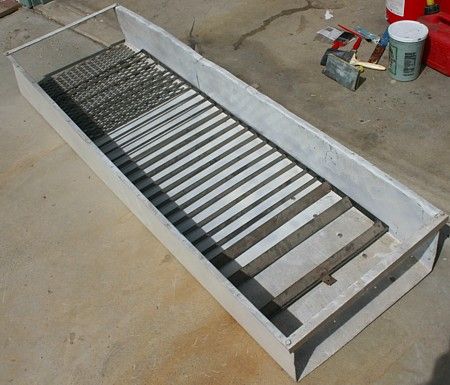 How To Build A Gold Sluice, Gold Sluice Box Diy Plans, Sluice Box Diy, Gold Sluice Box, Gold Sluice, Gold Mining Equipment, Metal Trough, Build Your Own Home, Natural Gold Nugget