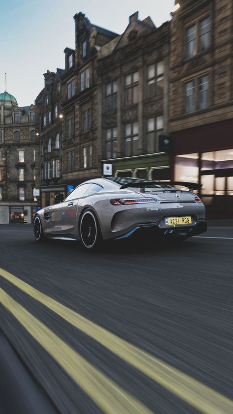 Mercedes Amg Gt R, Rolling Car, Car Photoshoot, Iphone Wallpaper Sky, Cool Car Pictures, Gt R, City Street, Car Photography, Car Photos