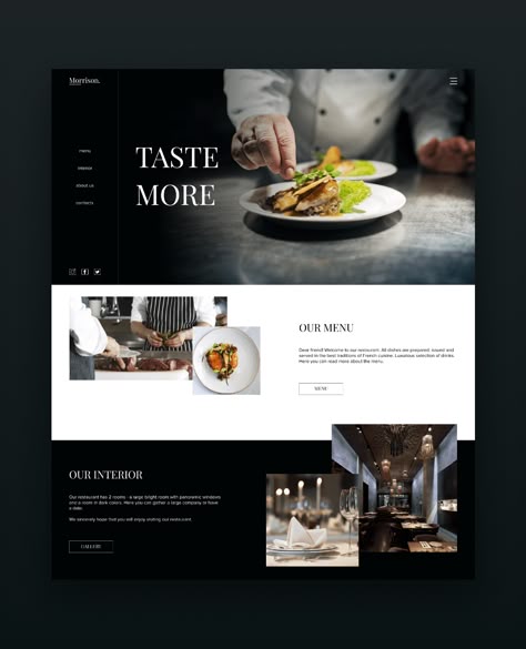 Restaurant Website Design Inspiration, Cafe Website Design, Restaurant Web Design, Food Website Design, Cafe Website, Restaurant Website Design, Food Web Design, Website Moodboard, Restaurant Layout