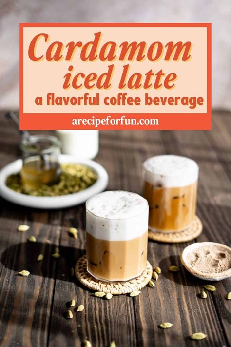 This cardamom latte recipe has the bright and warming flavors of cardamom and the bold flavor of your favorite espresso. It can be served hot or over ice. Cardamom Simple Syrup, Cardamom Latte, Seasonal Coffee Drinks, Cardamom Syrup, Cardamom Coffee, Homemade Latte, Homemade Coffee, Coffee Drink Recipes, Ice Coffee Recipe