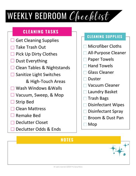 How to Clean Your Room: FREE Deep Clean Weekly Checklist Cleaning List By Room Step By Step, Deep Clean Room Checklist, Deep Cleaning Room Checklist, Cleaning List By Room, How To Clean Your Room, Room Cleaning Checklist, Bedroom Cleaning Checklist, Clean Room Checklist, Bedroom Cleaning