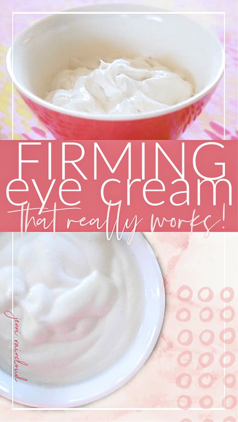 Eye Cream Recipe, Diy Eye Cream, Eye Firming, Diy Anti Aging, Firming Eye Cream, Diy Kosmetik, Anti Aging Eye Cream, Skin Care Wrinkles, Baking Soda Shampoo