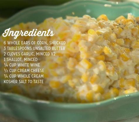 Naughty Creamed Corn - Paula Deen Network                                                                                                                                                                                 More Creamed Corn Recipes, Cream Corn, Corn Casserole Recipe, Pork Chop Dinner, Paula Deen Recipes, Stove Top Recipes, Corn Recipe, Creamy Corn, Corn Casserole