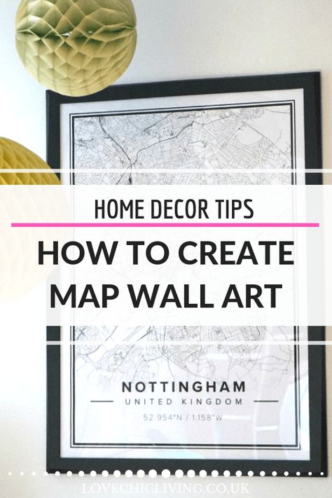 Great idea on how to create map wall art based on your city, town or where you live. I just love these map posters from Mapiful, they're so contemporary and on trend. Ideal for wall art and wall collages around the home #wallart #mapwallart #mapposter #mapiful #lovechicliving Diy Map, Map Posters, City Map Wall Art, Map Wall Decor, City Map Art, Map Decor, Love Wall Art, City Map Poster, Personalized Map