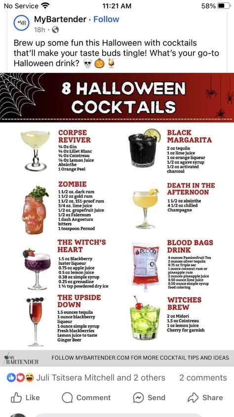 Bartending 101 Cheat Sheets Drink Recipes, Bartending 101 Cheat Sheets, Bartending 101, Gold Rum, Halloween Cocktails, Angostura Bitters, Halloween Drinks, Agave Syrup, Dark Rum