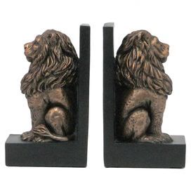 Add classic appeal to your home library or living room mantel with this eye-catching bookend, showcasing a lion silhouette for a touch of regal style. Product: Set of 2 bookendsConstruction Material: ResinColor: BrownFeatures: Lion motifDimensions: 7" H x 4" W x 3" D each Dream Home Library, Lion Bookends, Lion Silhouette, Regal Style, Living Room Mantel, Dream Library, Reading Rainbow, Three Hands, Home Library