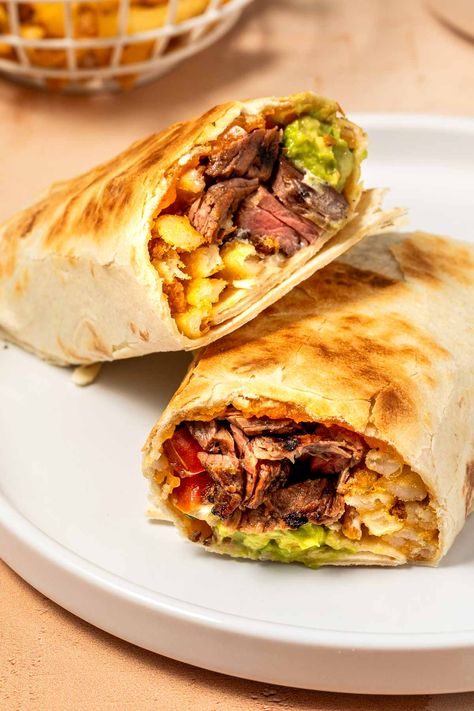 The Ultimate California Burrito | Espresso My Kitchen California Breakfast Burrito, Burrito Food Photography, Steak Burritos, Mexican Burritos, California Burrito, Mexican Food Dishes, Burritos Recipe, Tacos And Burritos, Chef Inspiration