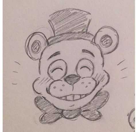 Fnaf Drawings Sketches Freddy, Drawing Fnaf Easy, Freddy Drawings Fnaf, Freddy Fazbear Sketch, Fnaf Simple Drawings, Fnaf Drawings Sketches Easy, Fnaf Art Freddy, Fnaf Doodles Easy, Fnaf Sketches Easy