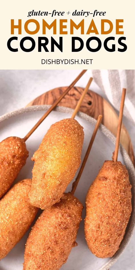 Paleo Corn Dogs, Gluten Free Snacks Savory, Healthy Corn Dogs, Good Gluten Free Snacks, Gluten Free Corndogs, Dairy Free And Gluten Free Snacks, Gluten Free Hot Dog Buns Recipe, Gluten Free Thanksgiving Recipes Side, Gluten Free Kid Friendly Dinners