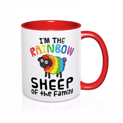 Pride Mug, Lgbtq Wallpapers, Lgbtq Stuff, Rainbow Sheep, Lgbt Sticker, Pride Stuff, Lgbtq Quotes, Cute Animal Quotes, Rainbow Mug