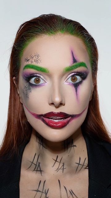 Harley Quinn Make-up, Halloween Beauty Makeup, Disney Villains Makeup, Joker Halloween Makeup, Maquillage Halloween Simple, Joker Halloween Costume, Harley Quinn Makeup, Halloweenský Makeup, Joker Halloween