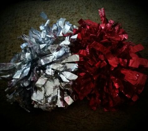 My pom poms. Red and White. #pompoms #cheer #cheerleading #cheerleader Pom Poms Aesthetic, Cheer Pom Poms, Red Pom Poms, Quinn Fabray, Jennifer's Body, Cheer Dance, Red Team, Cheer Team, Higher Design