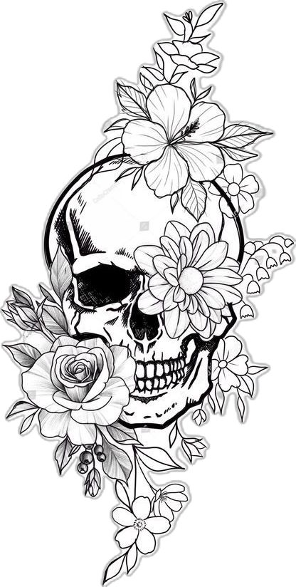 Skull Thigh Tattoos, Thumb Tattoos, Catrina Tattoo, Mystical Tattoos, Cool Tattoo Drawings, Skull Coloring Pages, Tattoos For Women Flowers, Forearm Tattoo Women, Tattoo Design Book