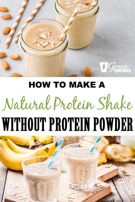 Protein Smoothies Without Powder, Natural Protein Shake, Natural Protein Shakes, Homemade Protein Shakes, Clean Eating Smoothies, Pancakes Protein, Vegan Protein Shake, Vegan Shakes, Dairy Free Protein