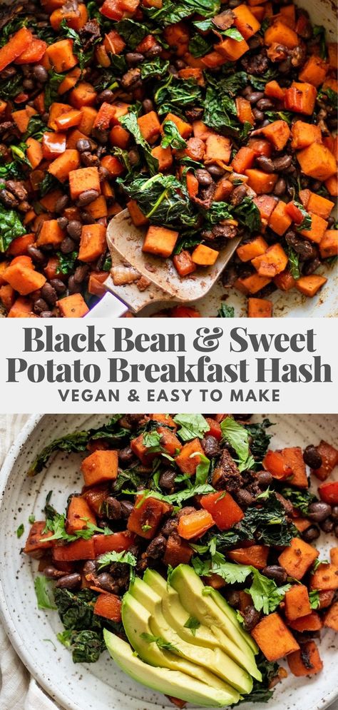 Nourishing and filling, this Black Bean and Sweet Potato Breakfast Hash is smoky and lightly sweet with all the perfect savory breakfast notes you need to start your day. Black Bean Breakfast Recipes, Potato Hash Breakfast, Black Bean And Sweet Potato, Black Bean Sweet Potato, Bean And Sweet Potato, Sweet Potato Breakfast Hash, Potato Breakfast, Breakfast Hash, Sweet Potato Breakfast