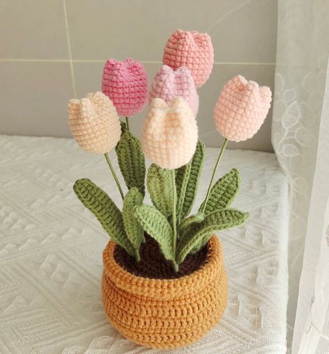 Country Flower Girls, Boho Flower Girl, Pot Decoration, Crochet Flower Tutorial, Crochet Cross, Crochet Flower Patterns, Diy Knitting, Easy Crochet Patterns, Diy Style