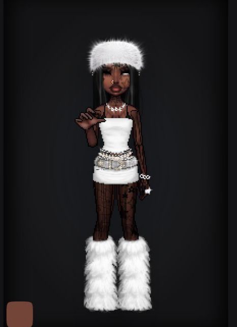 White Bratz Outfit, Bratz Winter Outfits Inspiration, White Everskies Outfit, Barbz Outfits, Bratz Outfits Aesthetic, Brats Outfits, Bratz Outfit Ideas, Ethika Womens Outfit, Bratz Fits