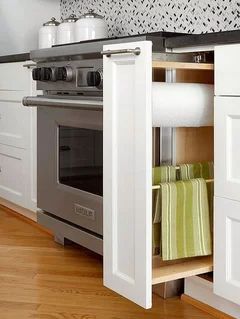 Kitchen Storage Ideas Cabinet, Dish Towel Storage, Kitchen Sink Diy, Kitchen Credenza, Best Kitchen Design, Diy Organizer, Kitchen Remodel Cost, Kitchen Storage Boxes, Hidden Kitchen