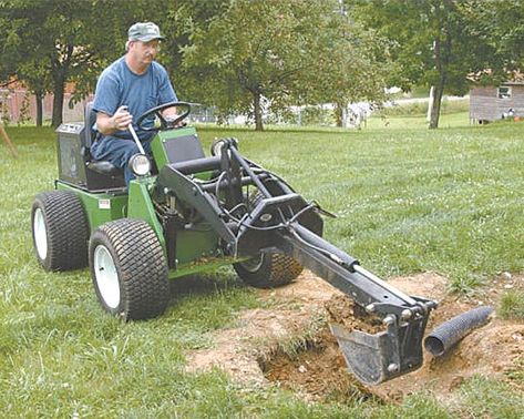 Jerry Maurer, Springfield, Ohio: Jerry’s impressed with his Power Trac PT-422 4-WD, articulated lawn tractor equipped with a 22 hp. gas engine (www.power-trac.com; ph 800 843-9273).     “I’ve owned P... Old Lawn Tractor, Lawn Mower Maintenance, Garden Tractor Attachments, Mini Tractor, Landscaping Equipment, Jhondeer Tractor, Farm Show, Springfield Ohio, Homemade Tractor