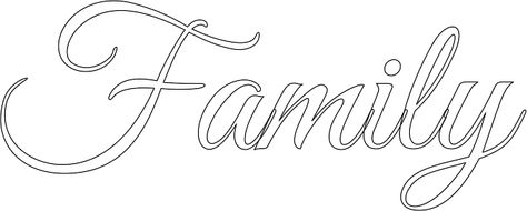 "Family" stencil. Print, customize, or make your own free at http://RapidResizer.com/stencil (GreatVibes-Regular font).....great for DIY signs. Family Stencil Tattoo, Family Calligraphy, Family Lettering, Letter Stencils Printables, Stencils Printables Templates, Free Stencil Maker, Stencil Print, Wood Burning Stencils, Stencil Maker