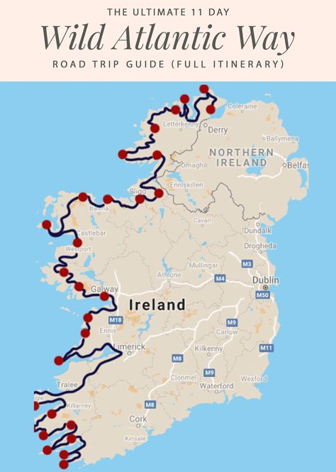 The Wild Atlantic Way Ireland, Wild Atlantic Way Ireland Road Trips, Ireland Road Trip Map, Wild Atlantic Way Ireland, Road Trip Uk, Ireland And Scotland, Ireland Road Trip, Ireland Itinerary, Ultimate Road Trip