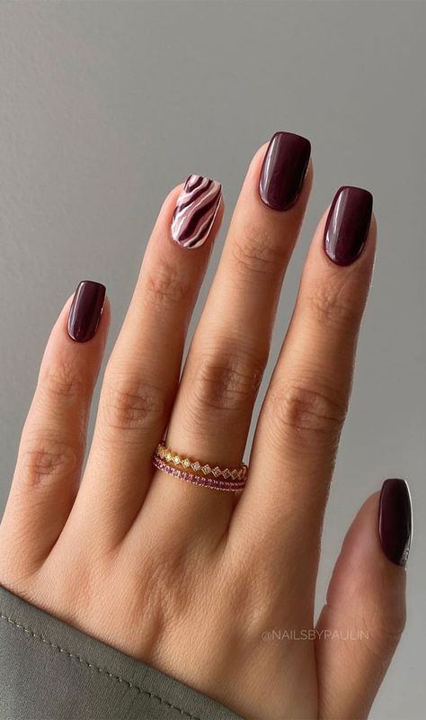 November Nails Colors, November Nails Fall, November Nail Designs, Plum Nails, Emerald Nails, Unghie Sfumate, November Nails, Smink Inspiration, Fall Acrylic Nails