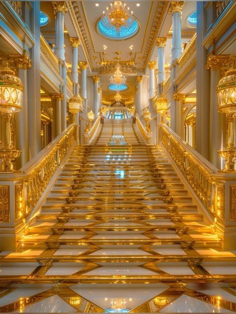 Castle Tower Interior, Luxurious House Interior, Dream House Pictures, Great Library, Castle House Design, Golden Palace, Futuristic House, Luxury Mansions Interior, Wooden Sofa Set Designs