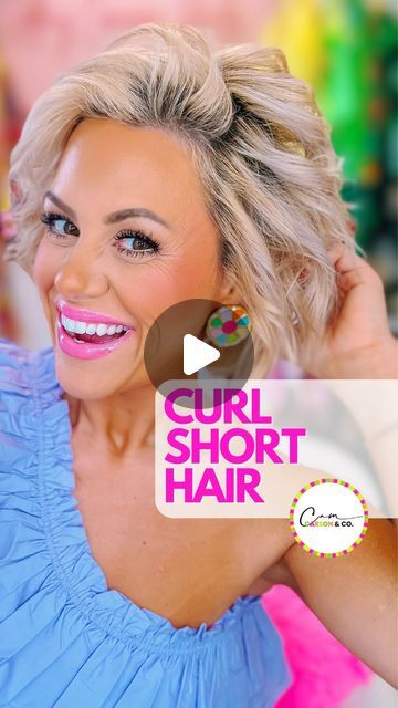 Cam Carson & Co on Instagram: "💁🏼‍♀️Let’s CURL MY HAIR together! ➰➿  COMMENT ‘CURL’ and I’ll send you my fave hair curling products!   HAIR CURLING TIPS:  🎀 curling iron no higher than 380  🎀 smaller sections to get into layers  🎀 1/2 in curling iron for short hair, 3/4 curling iron for medium+ length hair  🎀 curl prep spray locks-in curl memory so it doesn’t fall as easily  🎀 texture spray gives lift and volume 🎀HEAT PROTECTANT!! …always!   Xo! Cam  Hair Tutorial  Curly Hair Short Hair  How to Curl Hair  Short Bob Haircut  How to Style Hair  Loose Waves  Cam Carson and Co  @kenraprofessional  @amika @amikapro  @hottoolspro" How To Curl Short Layered Hair Tutorials, Different Curling Irons, Med Length Hair Styles Curls, How To Make Fine Hair Hold Curl, Curling Bob Hairstyles, How To Curl Layered Hair Tutorials, How To Messy Curl Short Hair, Short Hairstyles Curled, How To Curl A Bob With A Curling Iron