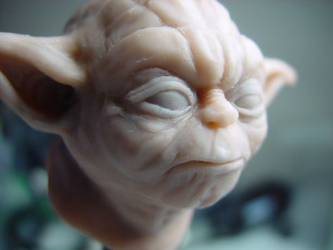 ArtStation - Yoda head and one hand in Super Sculpey, Matt Tracey Super Sculpey, Clay Monsters, Abstract Painting Print, Dremel, Art Drawings Sketches Simple, Model Making, Art Drawings Sketches, Painting Prints