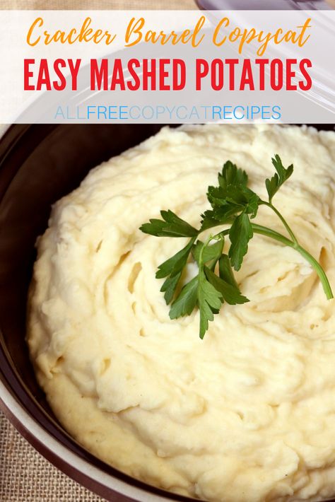 Cracker Barrel Mashed Potatoes, Cracker Barrel Sides, Cracker Barrell Potatoe Casserole, Box Mash Potato Recipes, Cracker Barrel Copycat Hashbrown Casserole, Ranch Mashed Potatoes, Copycat Cracker Barrel Hash Brown Casserole, Cracker Barrel Copycat Recipes, Creamy Mashed Potatoes Recipe