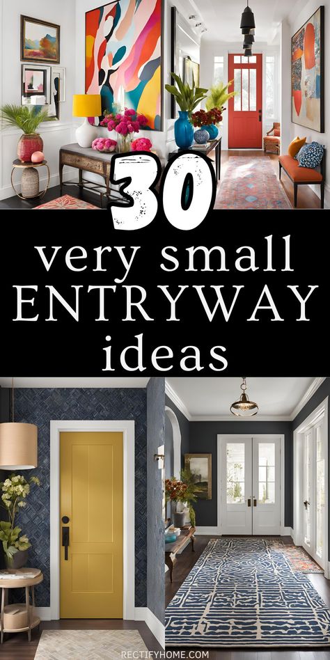 Very small entryway ideas Entryway Coat Rack With Mirror, Small Corner Foyer Ideas Entryway, Small Colonial Entryway, Small Foyer Ideas Entryway With Stairs, Coat Shelf Decor Entry Ways, Entryway Decor Eclectic, Hallway Small Apartment, Tiny Entrance Hall Ideas Apartment, Small Enclosed Entryway