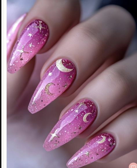 Space Nails, Nail Art, Nails, Pink, Art, Nail Arts