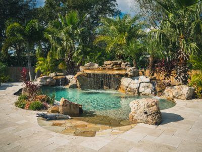 Project Lagoon | Paradise Pools By Design Lagoon Pool Backyard, Inground Pool Slides, Paradise Pools, Lagoon Pool, Pool Backyard, Landscaping Inspiration, Dream Beach Houses, Tropical Pool, Pool Waterfall