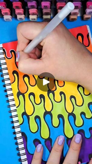 92K views · 2.3K reactions | Draw with me: Colorful marker drawing! #drawing #arttutorial #drawingideas | By pinoxart | Facebook Art Markers Drawing Easy, Drawing Using Acrylic Markers, Three Marker Challenge Drawings, Expo Marker Drawings, Touch Five Markers Art, Outline Markers, Tangled Painting, Draw With Me, Neurographic Art