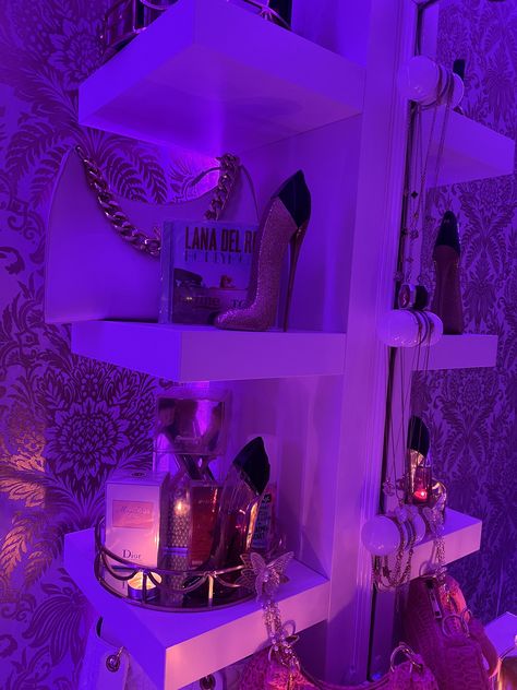 Black And Purple Apartment Decor, Beautiful Napkin Folding, Baddie Room, Room Organization Bedroom, Led Bedroom, Classy Bedroom, Pink Room Decor, Dream Life House, Room Upgrade