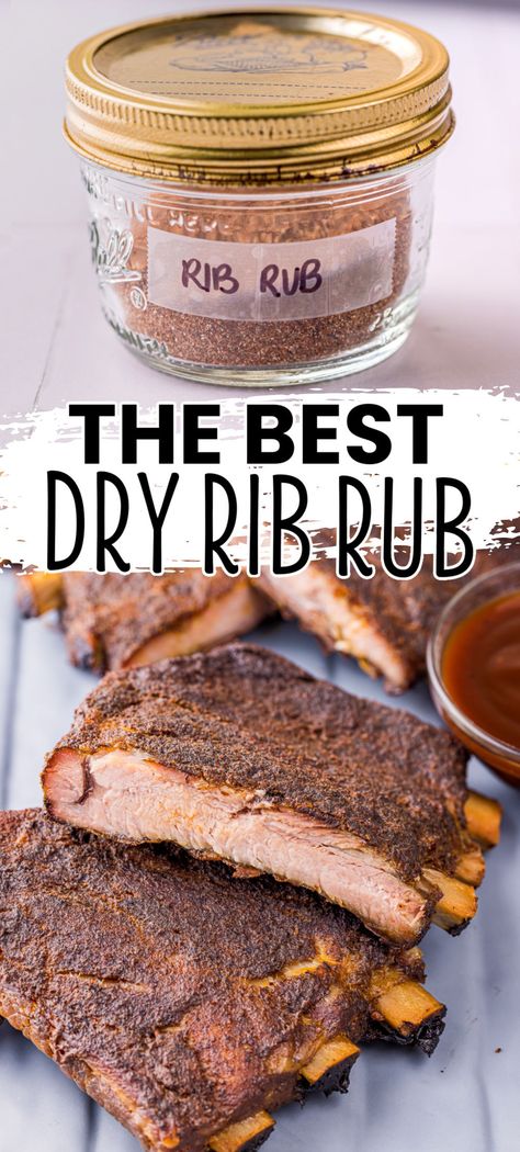 Overnight Dry Rub Ribs use the best rib rub recipe around! Prep them the night before, then let the ribs cook low and slow overnight. So easy! #BreadBoozeBacon #porkribs #ribs #ribrub #dryrubribs #ovenight #tailgating #gameday #camping #cookout Barbecue Dry Rub, Meat Bbq, Bbq Dry Rub, Dry Rub Recipes, Rib Rub, Meat Rubs, Smoked Meat, Rub Recipes, Bbq Rub