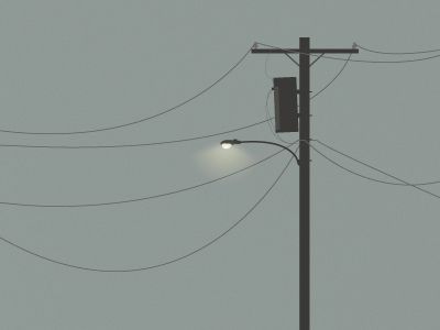 Light Pole Drawing, Power Lines Art, Light Pole Painting, Street Light Tattoo, Street Light Drawing, Power Line Painting, Streetlight Tattoo, Power Line Tattoo, Power Lines Painting