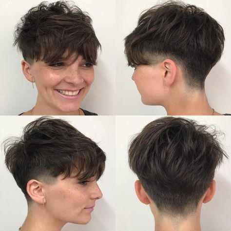 Pixie 360 of my new haircut✂️ @pixieruth nails it every time 🙌🏽 Pixie Haircut 360, Pixie 360, Shaggy Mullet, My New Haircut, Face References, Curly Short, Curly Pixie, Very Short Hair, Cute Cuts