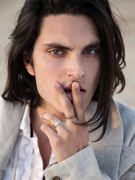 Samuel Larsen by Kira Bucca for Fashionisto (guys, long hair) Samuel Larsen, Men's Long Hairstyles, Pure Beauty, Castiel, Words To Describe, Long Hair Styles Men, Man Photo, Baby Photo, Haircuts For Men