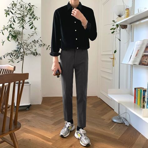 New Balance Formal Outfit Men, Outfit Ngampus Pria, Formal Korean Outfit Men, Korean Fashion Men Formal Casual, Korean Formal Outfit Men, Korean Smart Casual, Korean Business Casual, Formal Ootd, Outfit Cowo