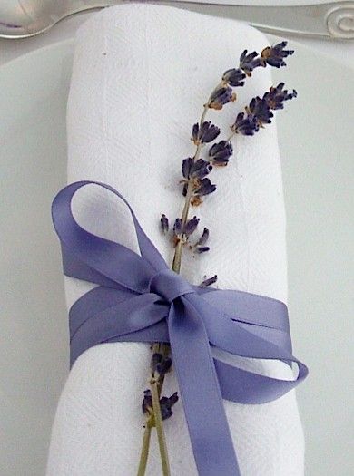 Napkin decorated with Lavender Lavender Napkins, Lavender Confetti, Flower Petal Confetti, Backyard Wedding Ideas, Petal Confetti, Flower Guide, Lovely Lavender, Natural Wedding, Lavender Wedding