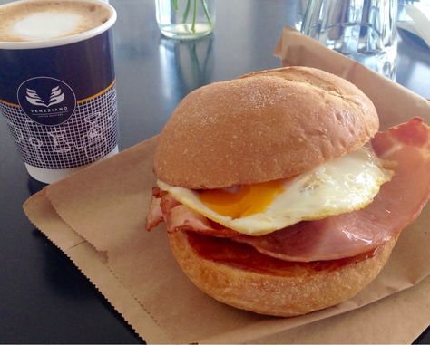 Sunday special - takeaway $10 egg & bacon roll with a small coffee - neighbourhood food Gungahlin Egg And Bacon Roll, Egg And Bacon, Bacon Roll, Sunday Special, Coffee Shop Ideas, Bacon Egg, Menu Restaurant, Shop Ideas, Coffee Shop