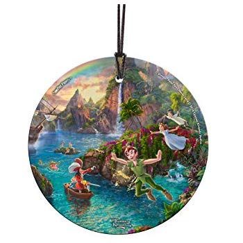 Peter Pan Neverland, Thomas Kinkade Disney, Disney Decor, Glass Print, Thomas Kinkade, Glass Photo, Pixie Dust, Glass Ornaments, Peter Pan