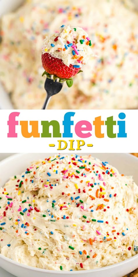 With festive sprinkles and a classic white cake flavor, Funfetti Dip will make your next birthday party even sweeter. Grab some fruit slices and animal crackers and get ready to dip! Sprinkles Theme Party, Snacks With Sprinkles, Multicolor Birthday Party Decoration, Sprinkle Balloon Backdrop, Sprinkle 3rd Birthday Party, Two Sweet Desserts, Sprinkles Themed Birthday Party, Sweet One Bday Party, Party Animal Party Food