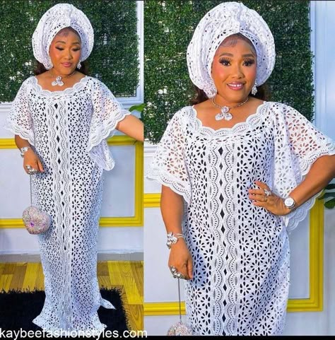 Bubu Style For Materials, Free Bubu Gown Styles, White Lace Boubou Styles For Women, White Lace Gown Styles, Free Gown Ankara Styles, Lace Gown Styles For Wedding, Gown Styles For Materials, Styles For Materials, Lace Styles For Wedding Guest