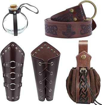 Viking Belts, Elven Style, Women Viking, Medieval Accessories, Fantasy Elements, Faux Skirt, Arm Guards, Viking Belt, Medieval Belt