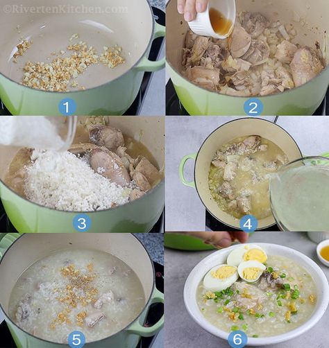 Easy Chicken Arroz Caldo Recipe Arrozcaldo Recipe, Arroz Caldo Filipino Recipe, Chicken Filipino Recipe, Arroz Caldo Recipe, Arroz Recipe, Filipino Merienda, Chicken Arroz Caldo, Pilipino Food Recipe, Caldo Recipe